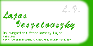 lajos veszelovszky business card